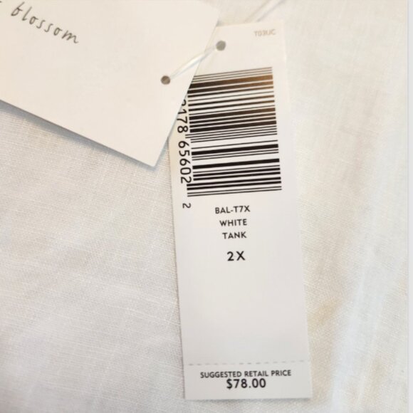 Eileen Fisher Irish Handkerchief Linen Sleeveless White Tank Top - Picture 9 of 16